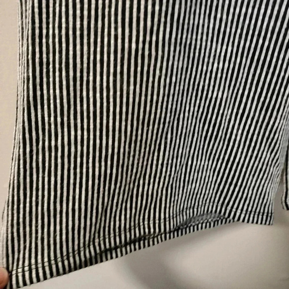 Caution to the Wind MEDIUM Striped Wide Leg Jumpsuit Tie Waist Faux Button Front - Picture 5 of 10